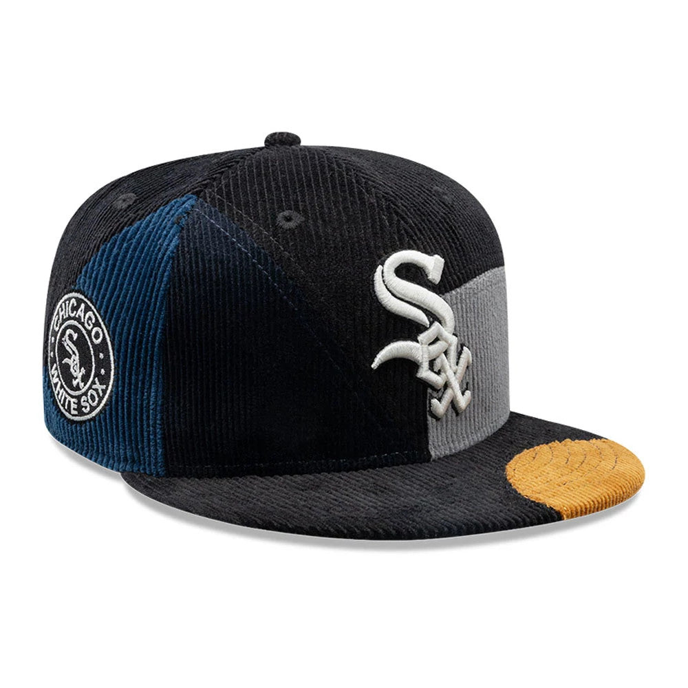 Chicago White Sox MLB Patchwork Black 59FIFTY Fitted Cap-Benirox