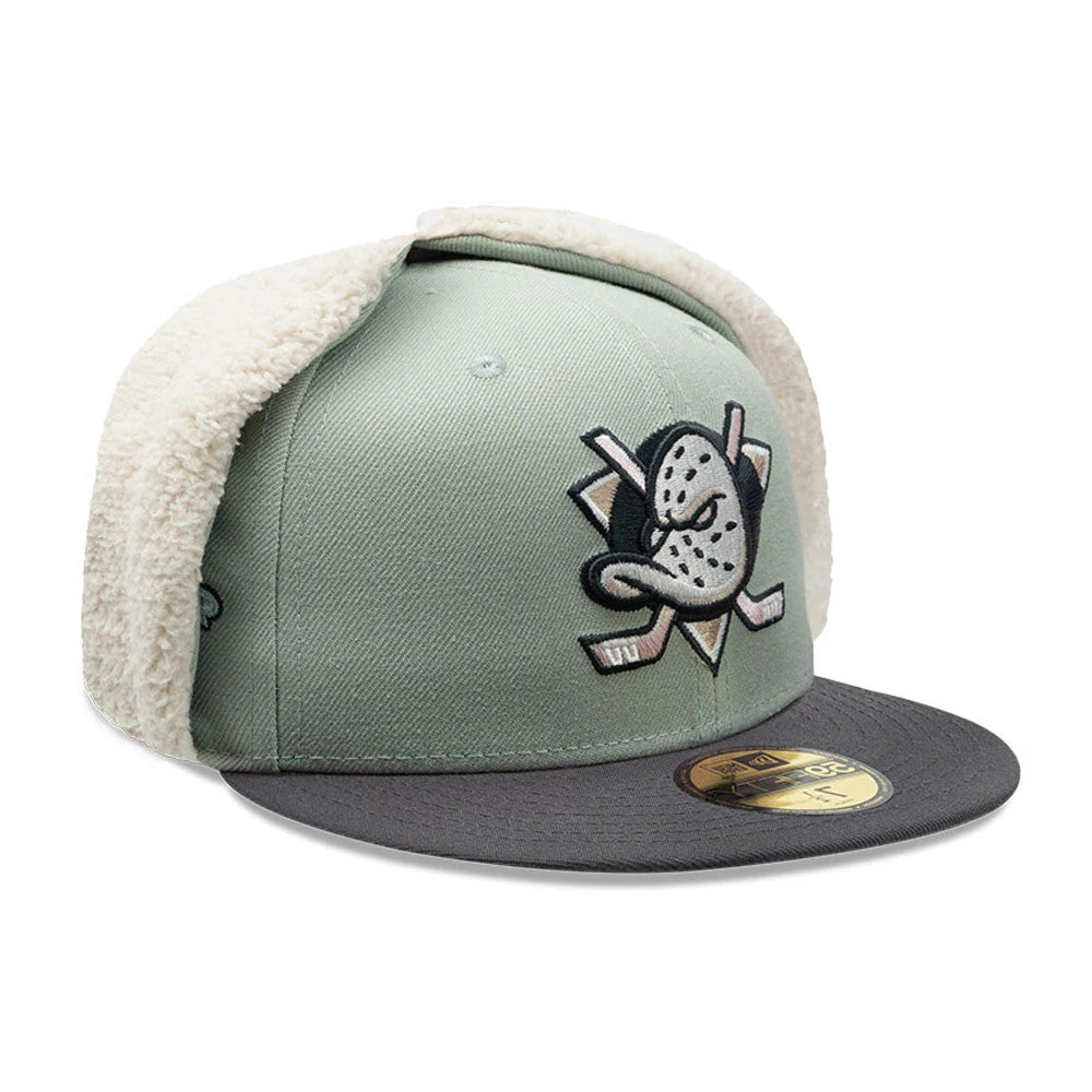 Anaheim Ducks NHL Patch Pastel Green Dogear 59FIFTY Fitted Cap-Benirox