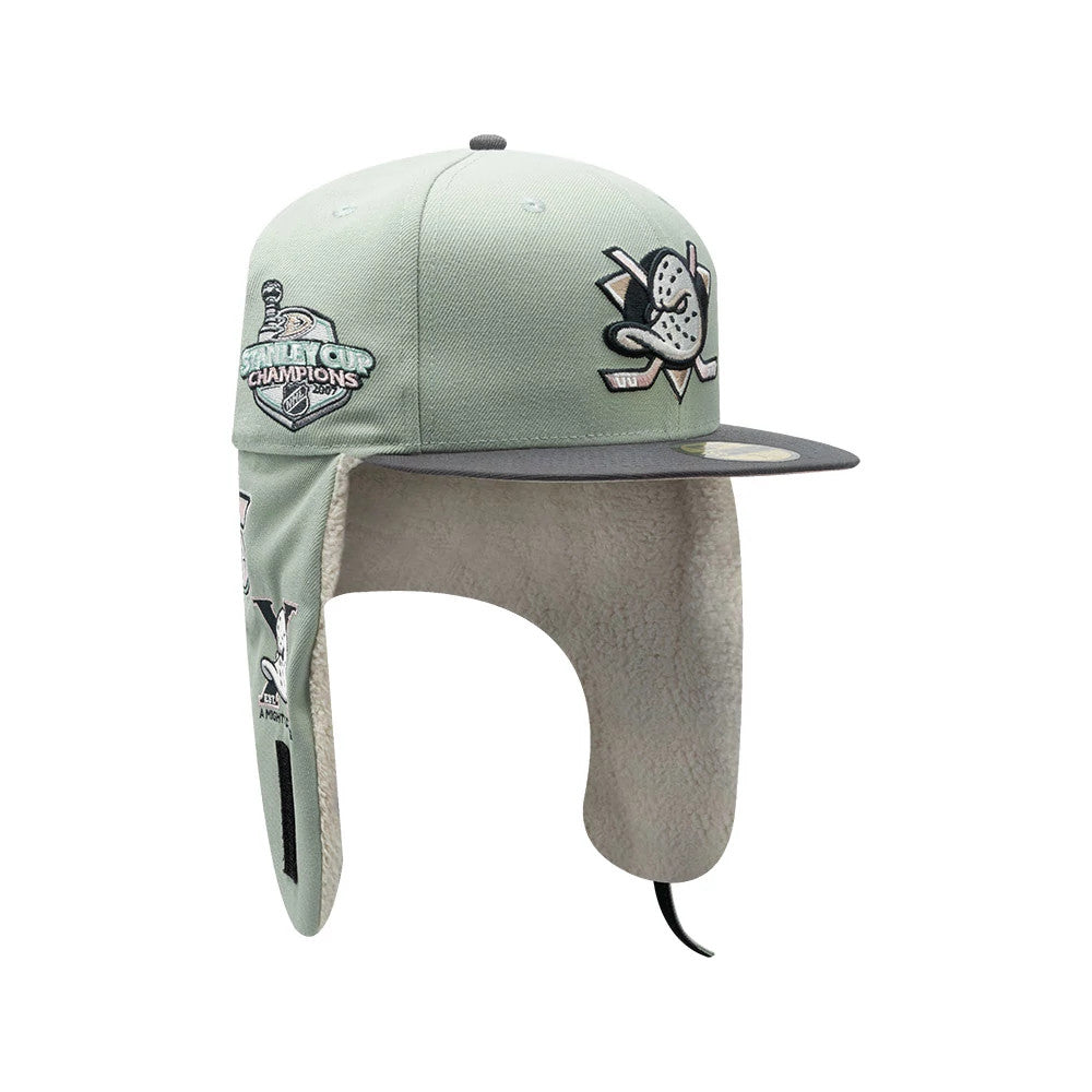 Anaheim Ducks NHL Patch Pastel Green Dogear 59FIFTY Fitted Cap-Benirox