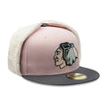 Chicago Blackhawks NHL Patch Pastel Pink Dogear 59FIFTY Fitted Cap-Benirox