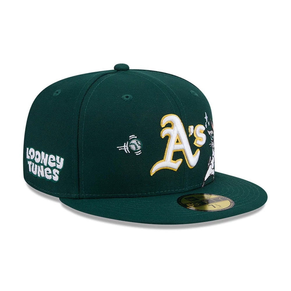 Athletics MLB X Looney Tunes Bugs Bunny Dark Green 59FIFTY Fitted Cap-Benirox
