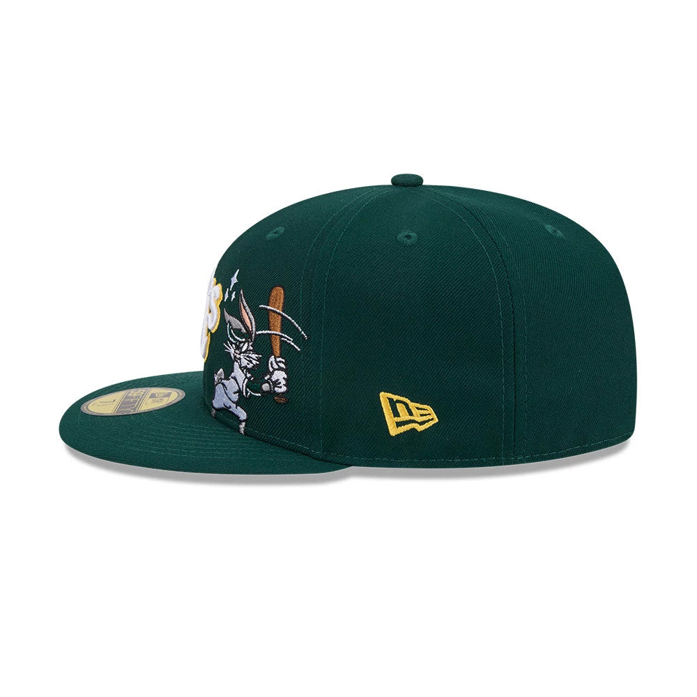 Athletics MLB X Looney Tunes Bugs Bunny Dark Green 59FIFTY Fitted Cap-Benirox