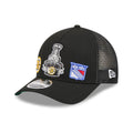 Bruins NHL Stanley Cup Black 9FORTY M-Crown A-Frame Trucker Adjustable Cap-Benirox