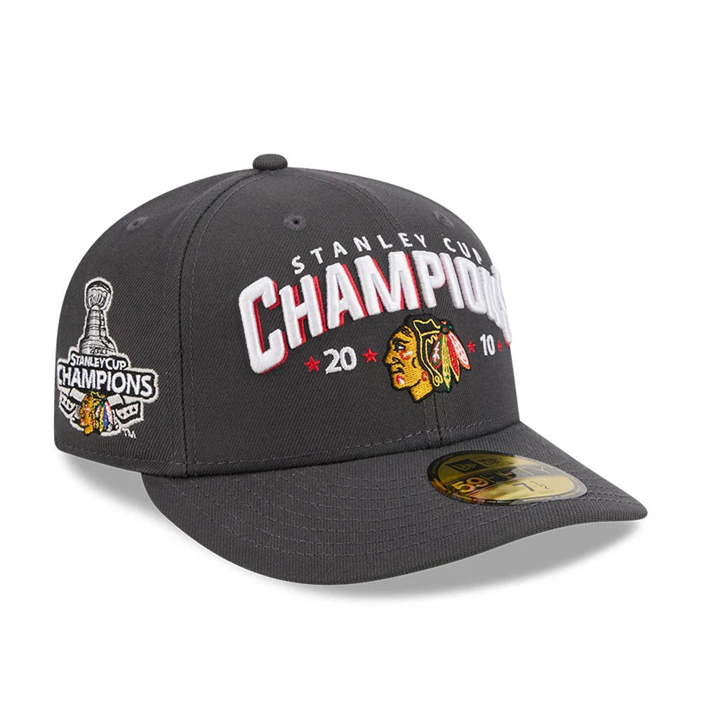 Chicago Blackhawks NHL Stanley Cup Champions Dark Grey 59FIFTY Fitted Cap-Benirox