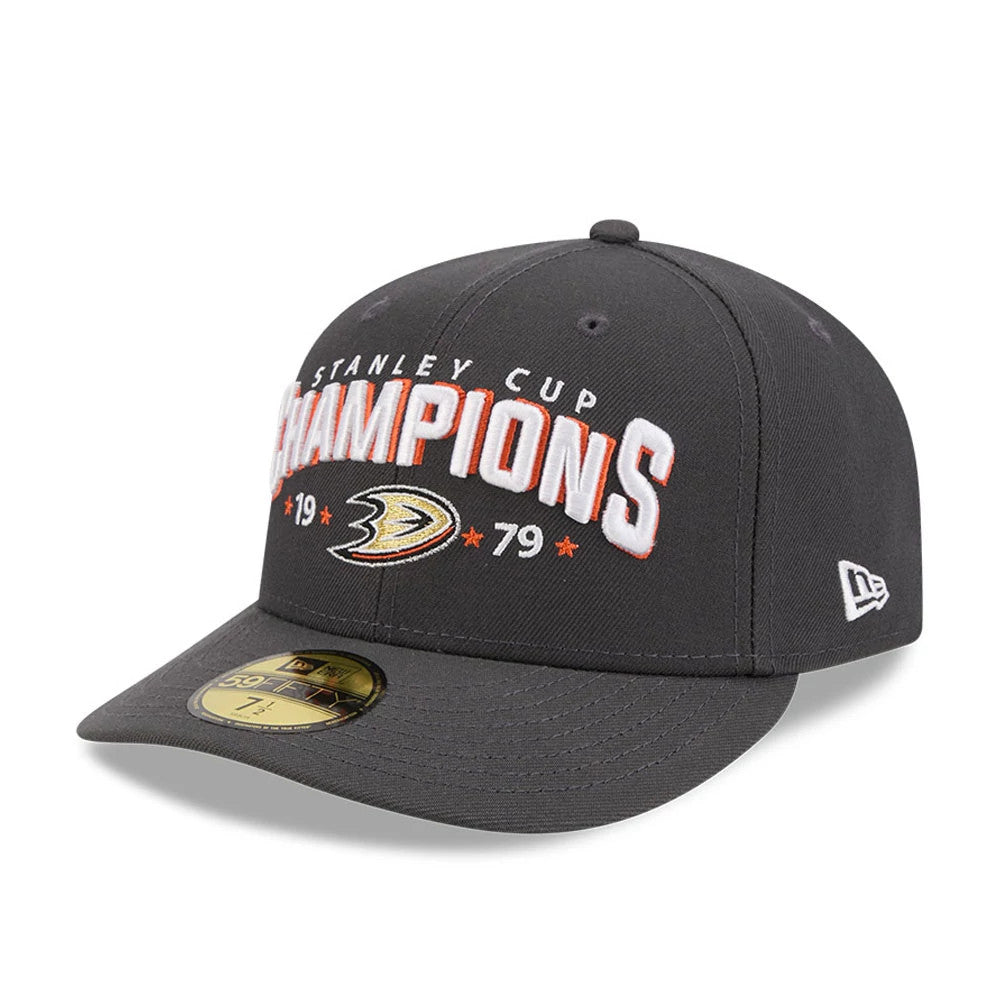 Anaheim Ducks NHL Stanley Cup Champions Dark Grey 59FIFTY Fitted Cap-Benirox