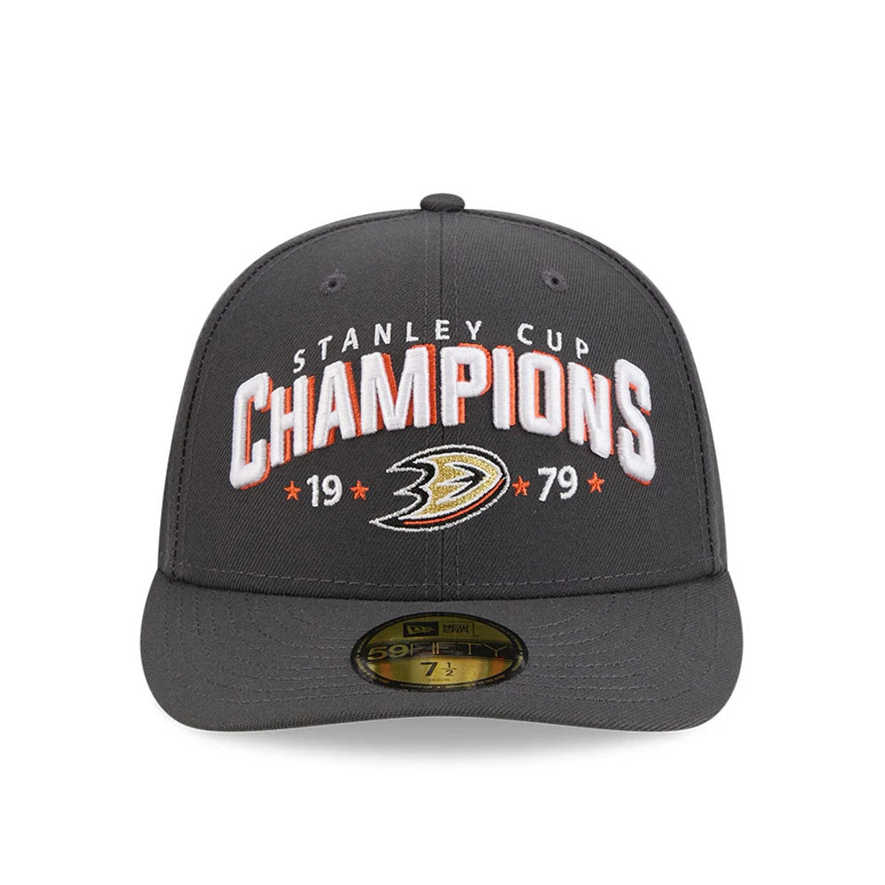 Anaheim Ducks NHL Stanley Cup Champions Dark Grey 59FIFTY Fitted Cap-Benirox