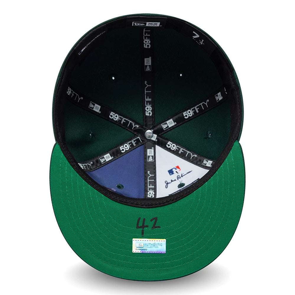 Athletics MLB Jackie Robinson Dark Green 59FIFTY Fitted Cap-Benirox