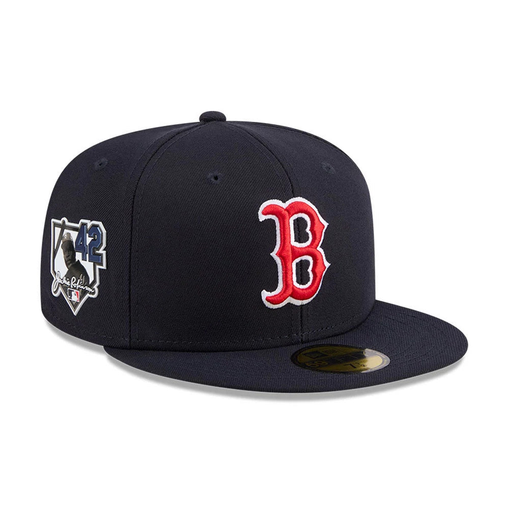 Boston Red Sox MLB Jackie Robinson Navy 59FIFTY Fitted Cap-Benirox
