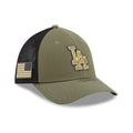 LA Dodgers MLB Armed Forces Day 2026 Green 39THIRTY M-Crown Stretch Fit Cap-Benirox