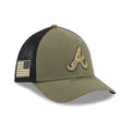 Braves MLB Armed Forces Day 2026 Green 39THIRTY M-Crown Stretch Fit Cap-Benirox