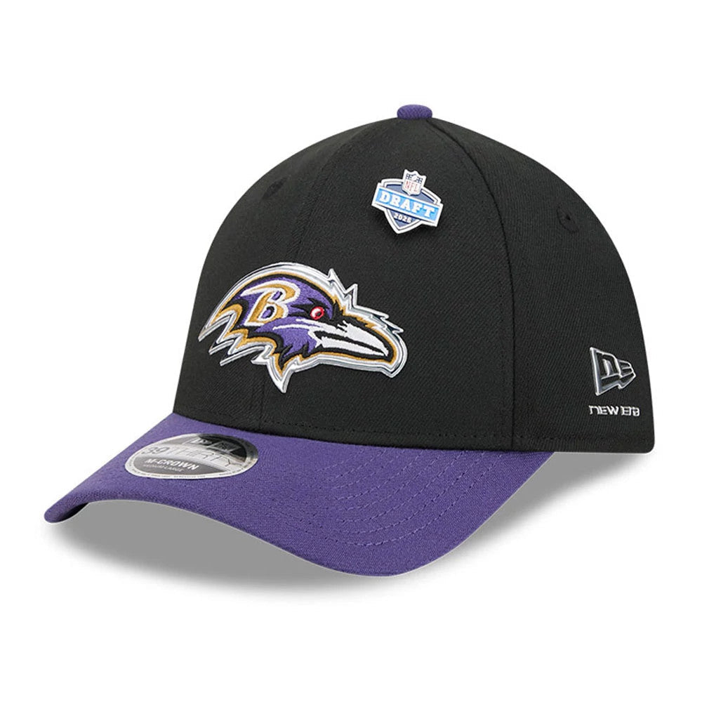 Baltimore Ravens NFL Draft 2026 Black 39THIRTY M-Crown Stretch Fit Cap-Benirox