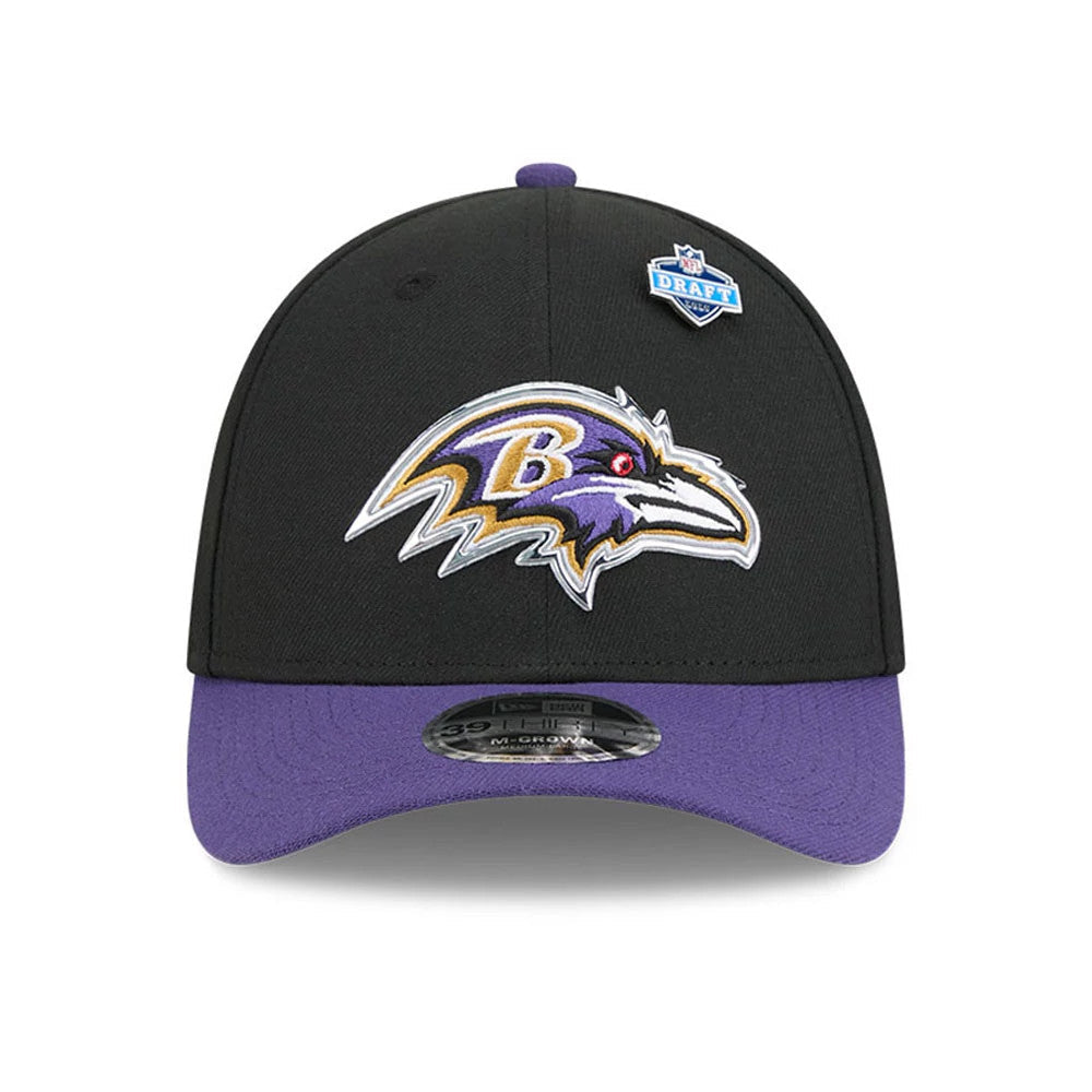 Baltimore Ravens NFL Draft 2026 Black 39THIRTY M-Crown Stretch Fit Cap-Benirox