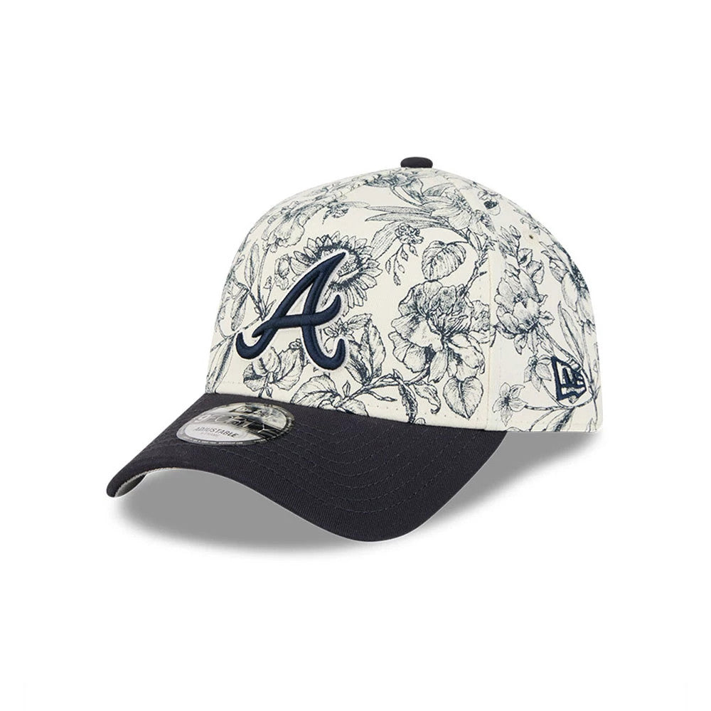 Atlanta Braves MLB Spring Floral Navy 9FORTY A-Frame Adjustable Cap-Benirox