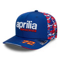 Aprilia Replica Marco Bezzecchi Le Mans Race Special Blue 9SEVENTY Stretch Snap Adjustable Cap-Benirox