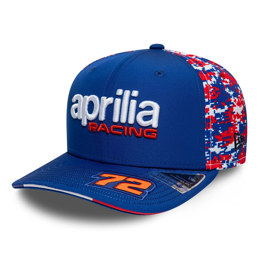 Aprilia Replica Marco Bezzecchi Le Mans Race Special Blue 9SEVENTY Stretch Snap Adjustable Cap-Benirox