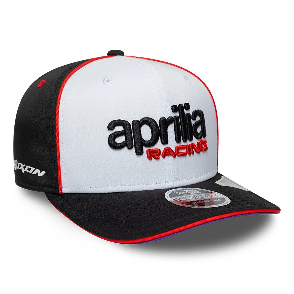 Aprilia Team White 9SEVENTY Stretch Snap Adjustable Cap-Benirox