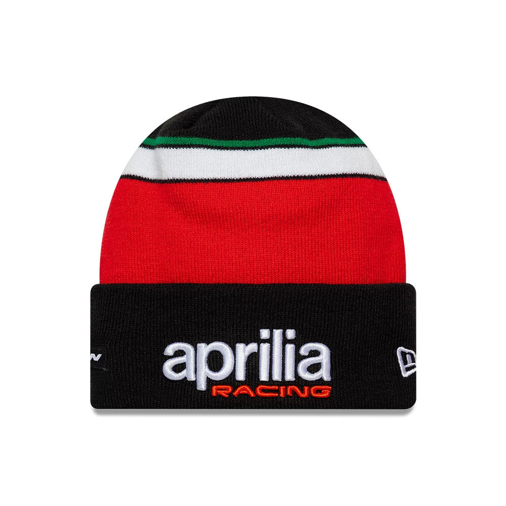 Aprilia Team Black Cuff Knit Beanie Hat-Benirox