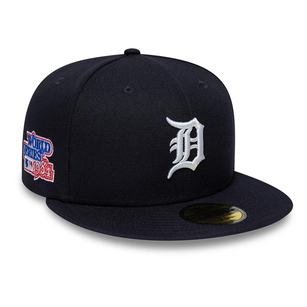 Detroit Tigers MLB Sidepatch Satin Lined Navy 59FIFTY Fitted Cap-Benirox