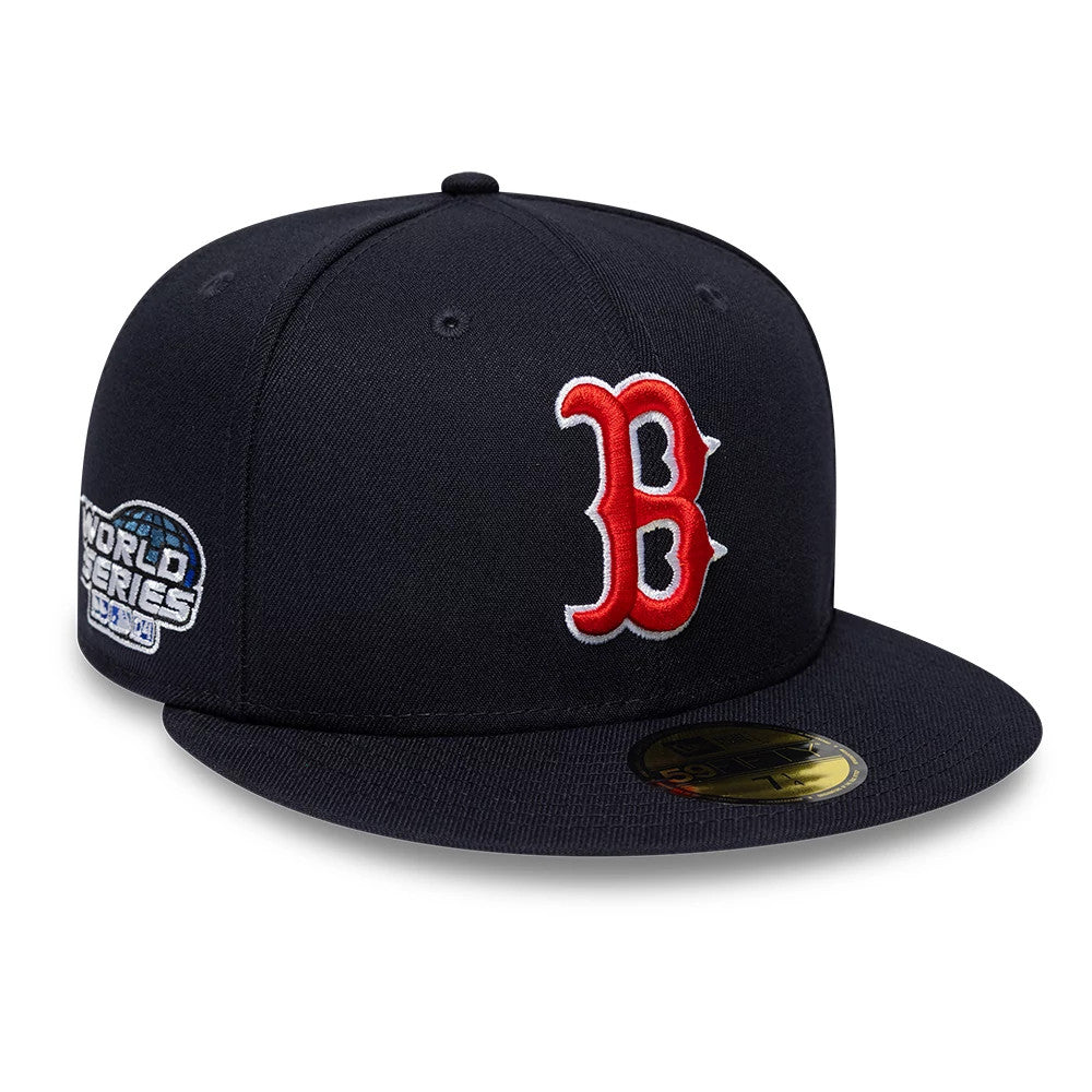 Boston Red Sox MLB Sidepatch Satin Lined Navy 59FIFTY Fitted Cap-Benirox