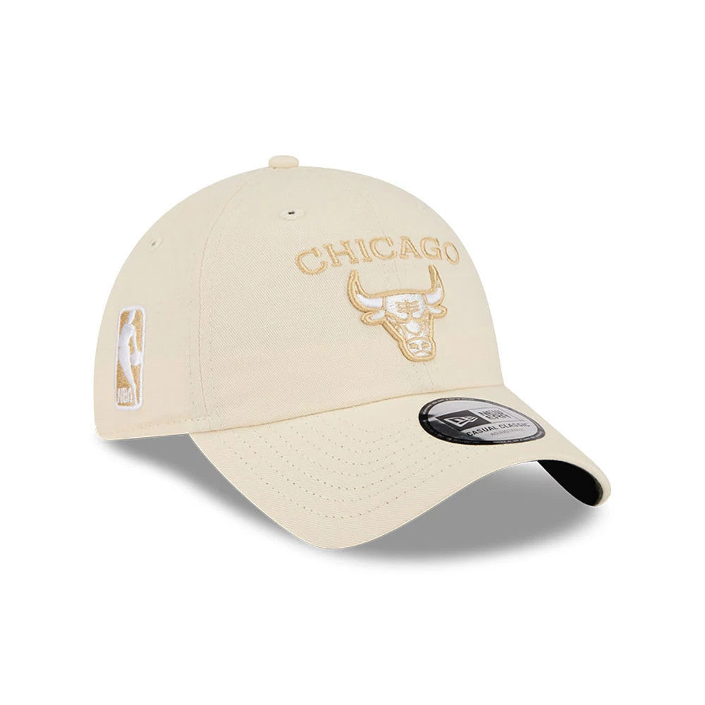 Chicago Bulls NBA Team Logo Beige Casual Classic Adjustable Cap-Benirox