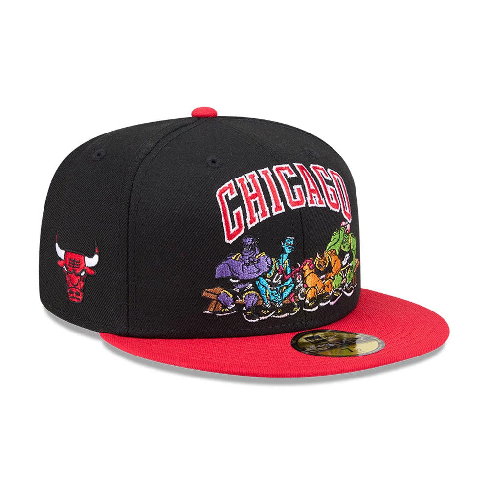 Chicago Bulls Space Jam Monstars Black 59FIFTY Fitted Cap-Benirox