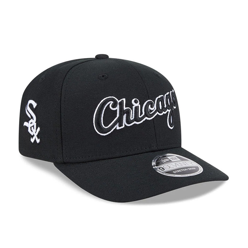 Chicago White Sox MLB Black 9SEVENTY Stretch Snap Adjustable Cap-Benirox