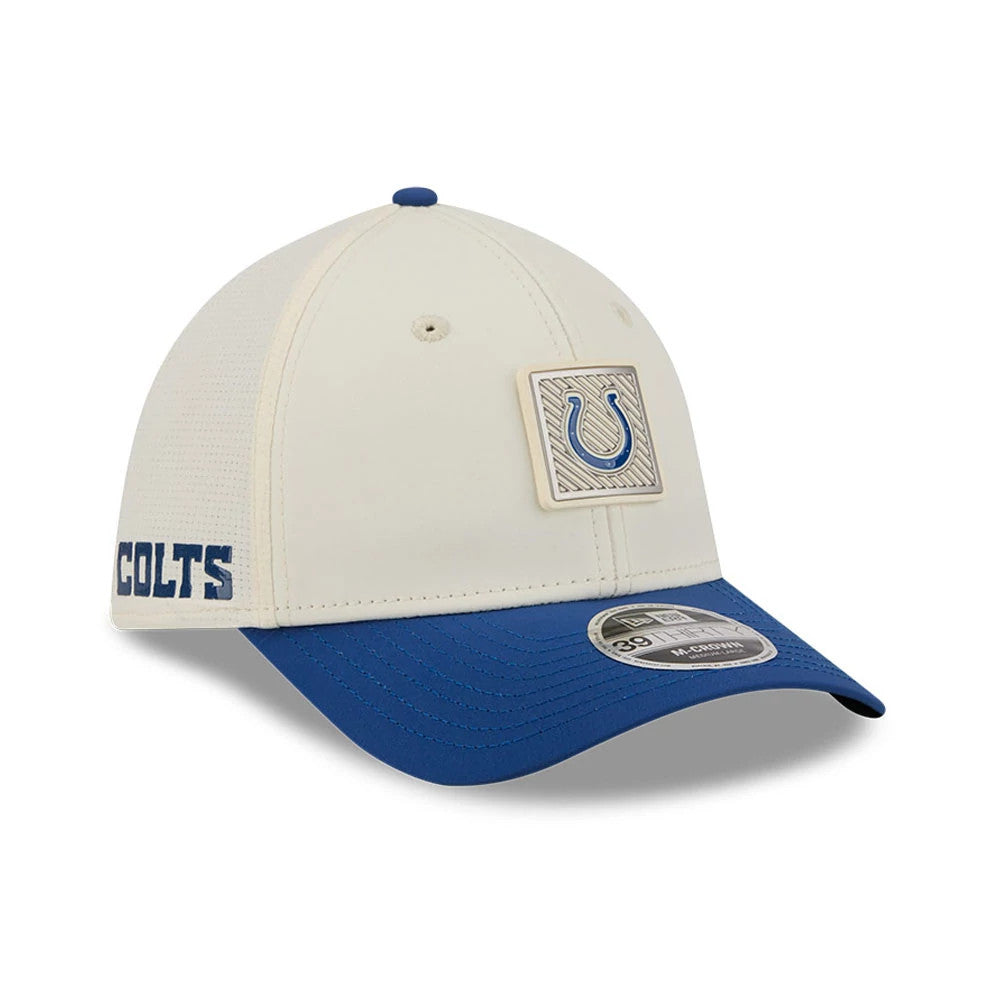 Indianapolis Colts NFL Training 2026 White 39THIRTY M-Crown Stretch Fit Cap-Benirox