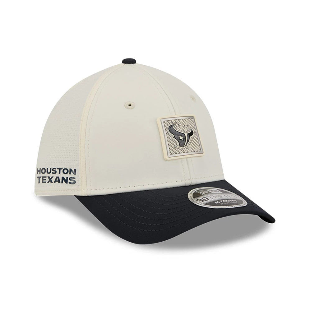 Houston Texans NFL Training 2026 White 39THIRTY M-Crown Stretch Fit Cap-Benirox