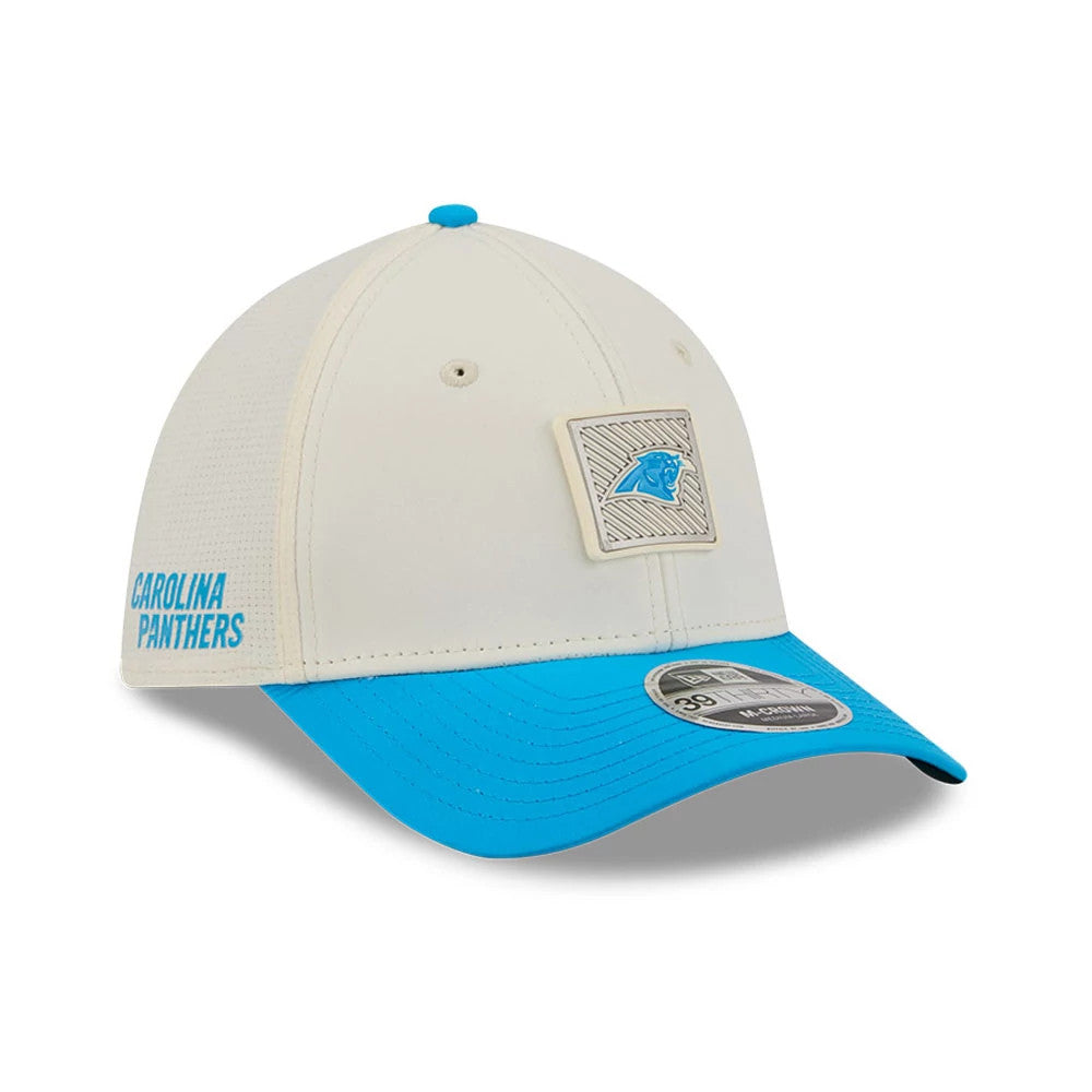Carolina Panthers NFL Training 2026 White 39THIRTY M-Crown Stretch Fit Cap-Benirox