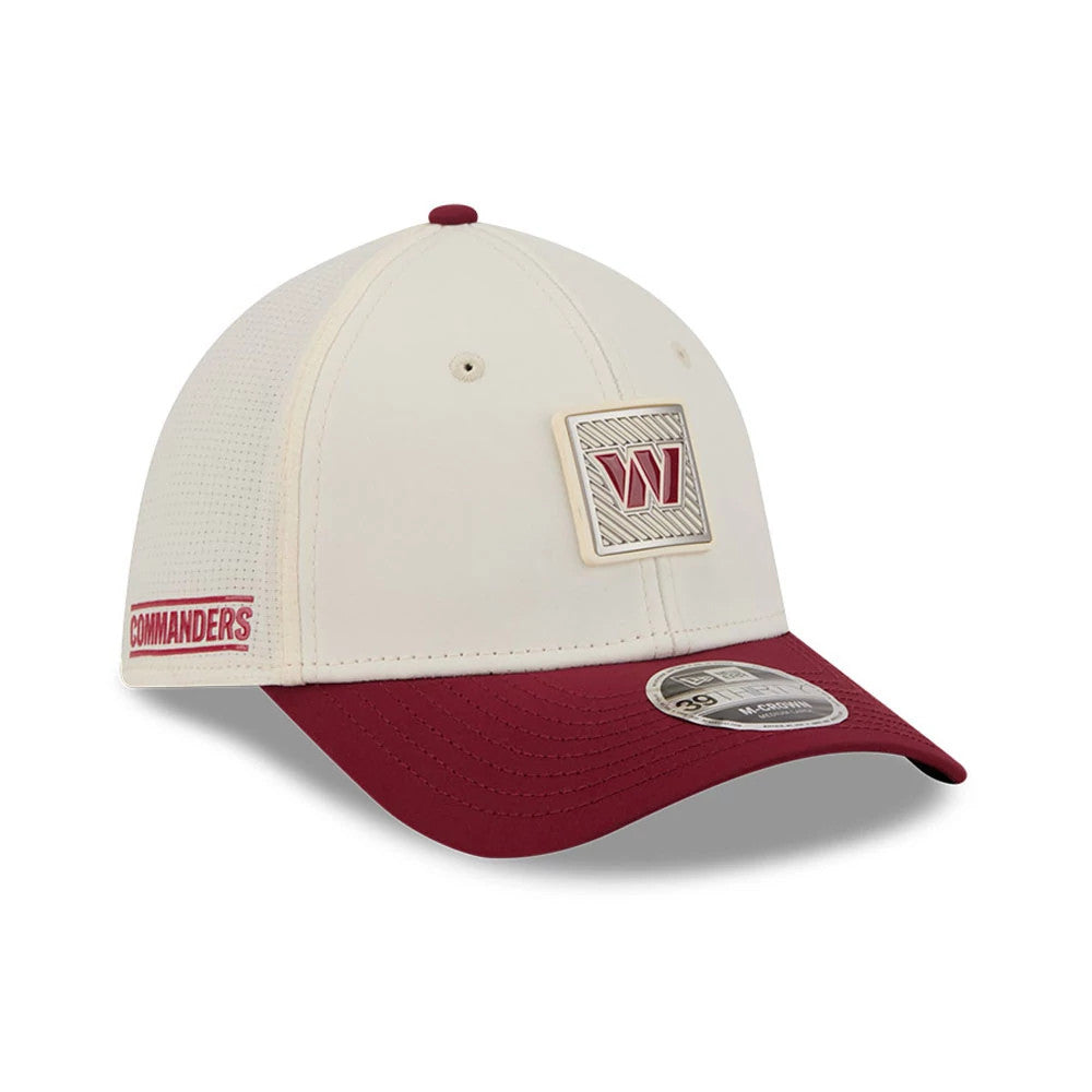 Commanders NFL Training 2026 White 39THIRTY M-Crown Stretch Fit Cap-Benirox