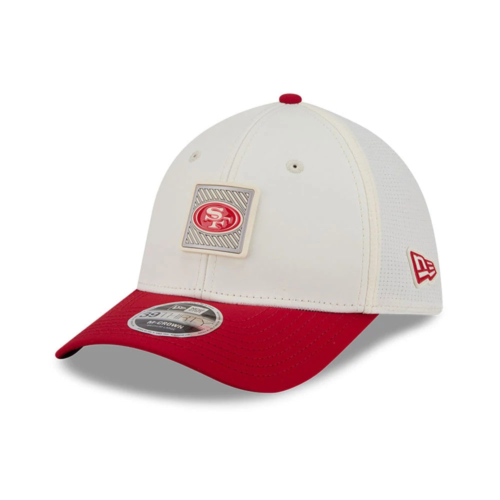 49ers NFL Training 2026 White 39THIRTY M-Crown Stretch Fit Cap-Benirox
