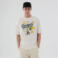 LA Dodgers MLB Food Graphic Open White Oversized T-Shirt-Benirox