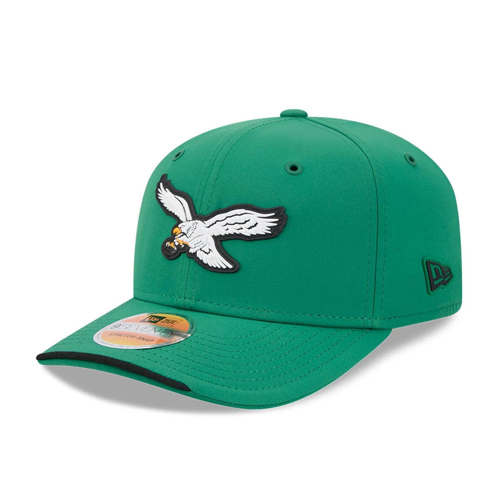 Eagles NFL Sideline 2026 Green 9SEVENTY Stretch Snap Adjustable Cap-Benirox