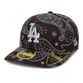 LA Dodgers MLB All Over Paisley Dark Brown Low Profile 59FIFTY Fitted Cap-Benirox