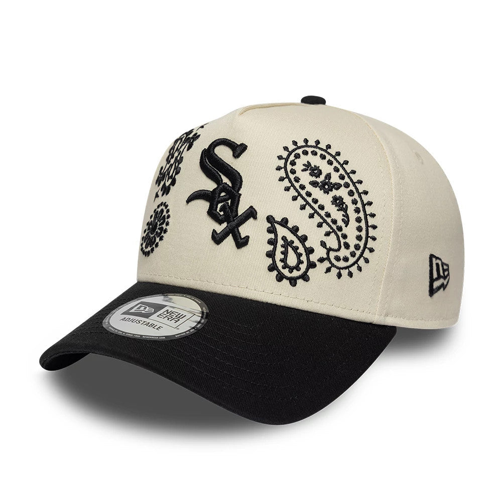 Chicago White Sox MLB Paisley Cream & Black 9FORTY E-Frame Adjustable Cap-Benirox