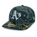 Athletics MLB All Over Paisley Dark Green Low Profile 59FIFTY Fitted Cap-Benirox