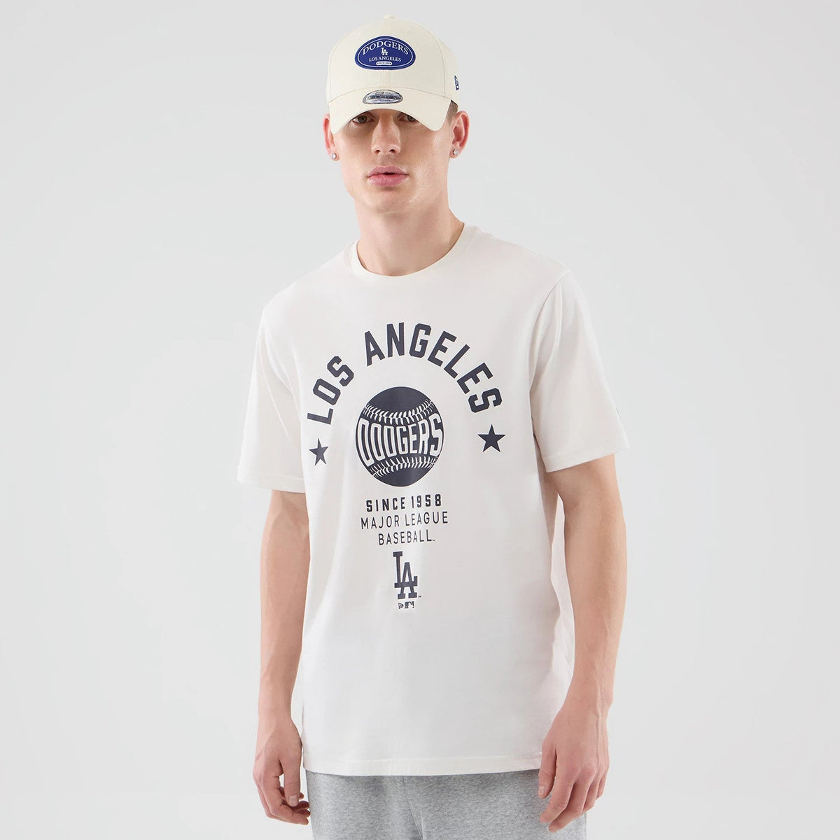 LA Dodgers MLB Graphic Open White T-Shirt-Benirox