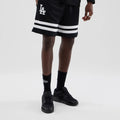 LA Dodgers MLB Mesh Black Oversized Shorts-Benirox