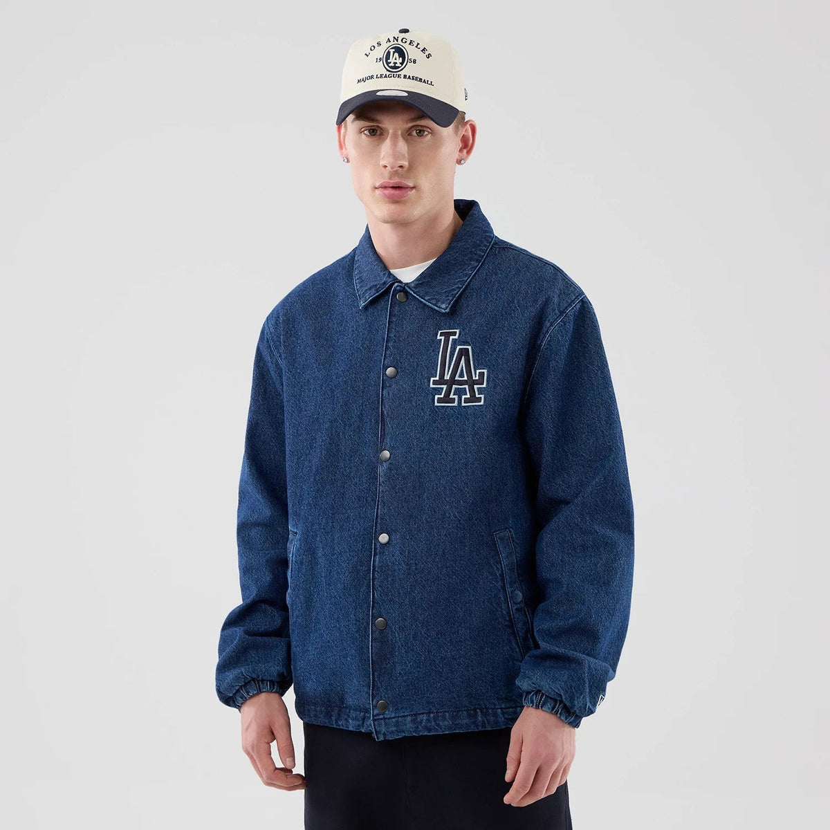 LA Dodgers MLB Coaches Dark Blue Jacket-Benirox