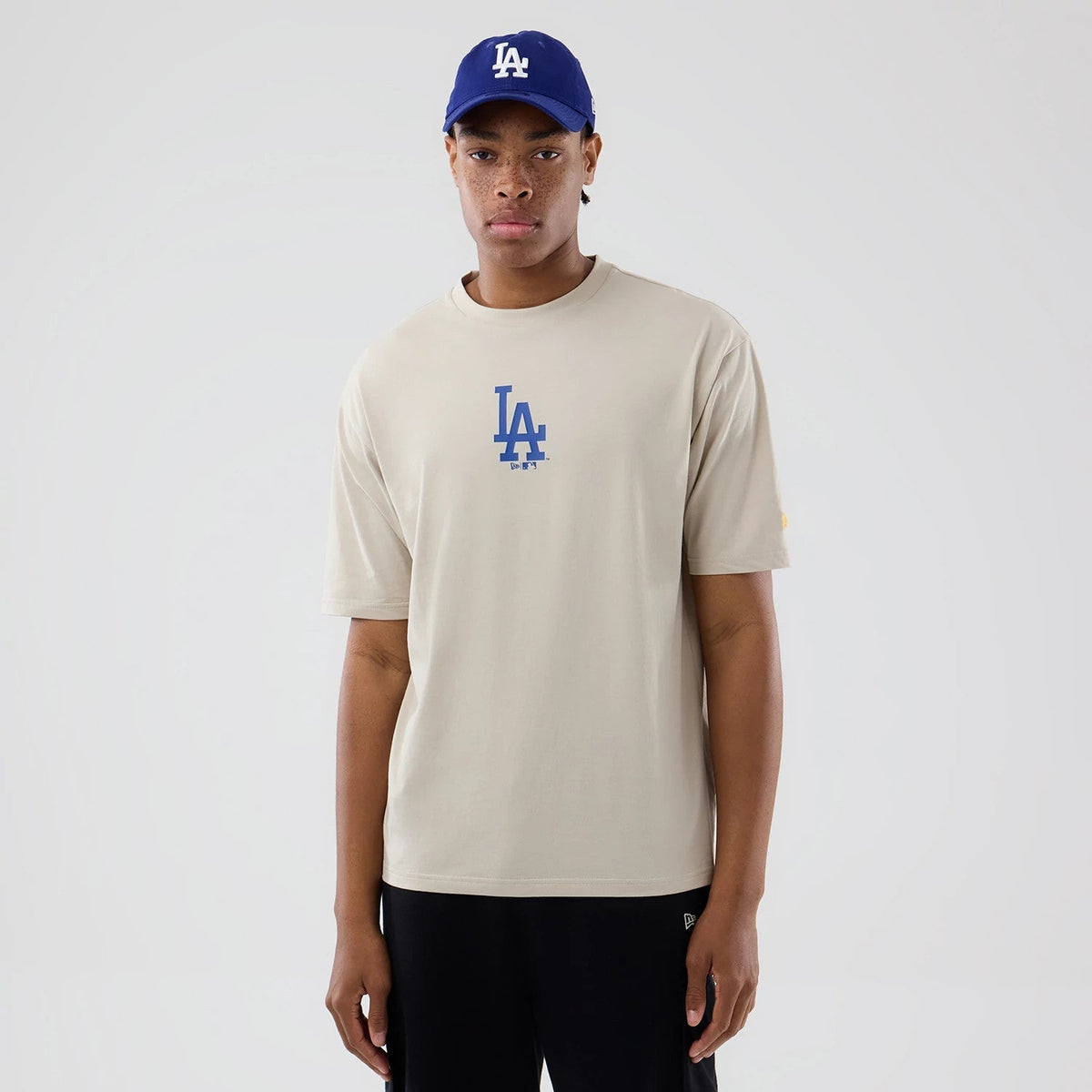 LA Dodgers MLB Food Graphic Cream Oversized T-Shirt-Benirox