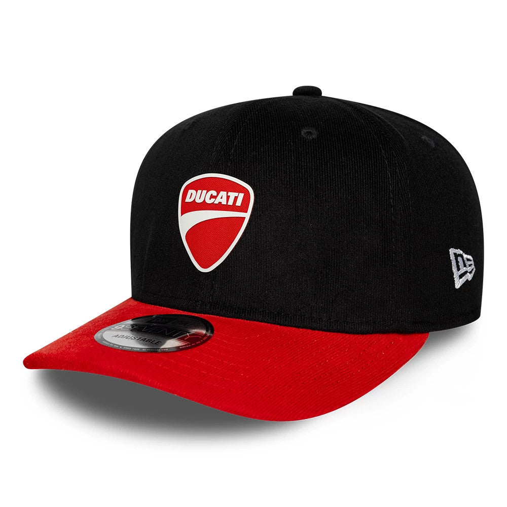 Ducati Motor Contrast Visor Black 9SEVENTY Stretch Snap Adjustable Cap-Benirox