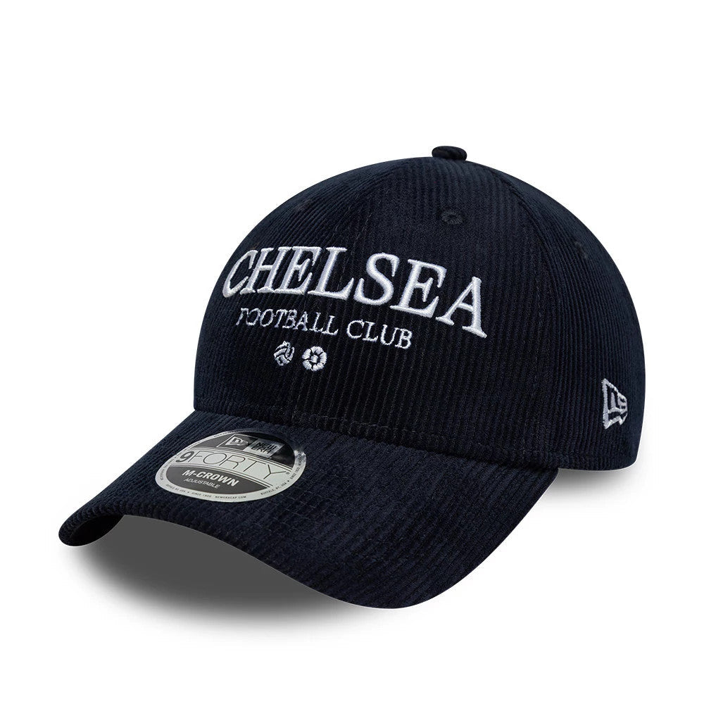 Chelsea FC Cord Navy 9FORTY M-Crown Adjustable Cap-Benirox