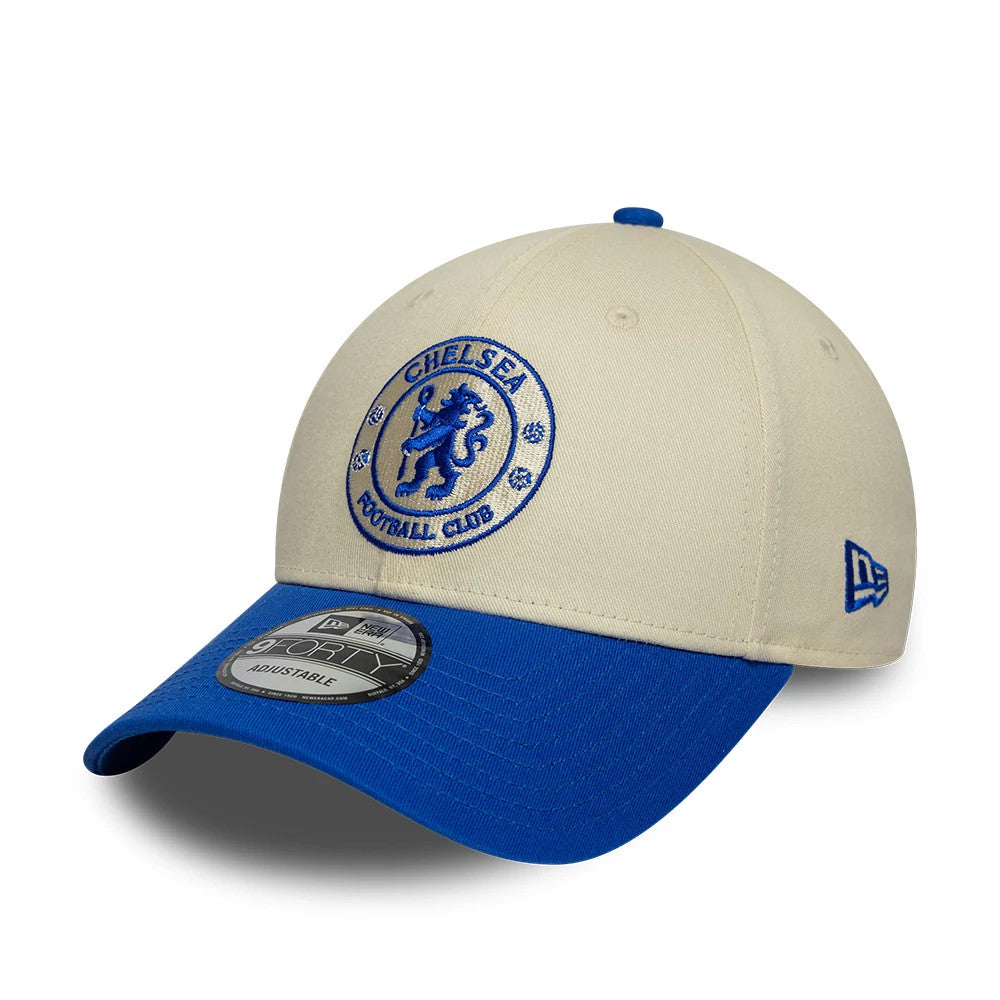 Chelsea FC Contrast Cream & Blue 9FORTY Adjustable Cap-Benirox