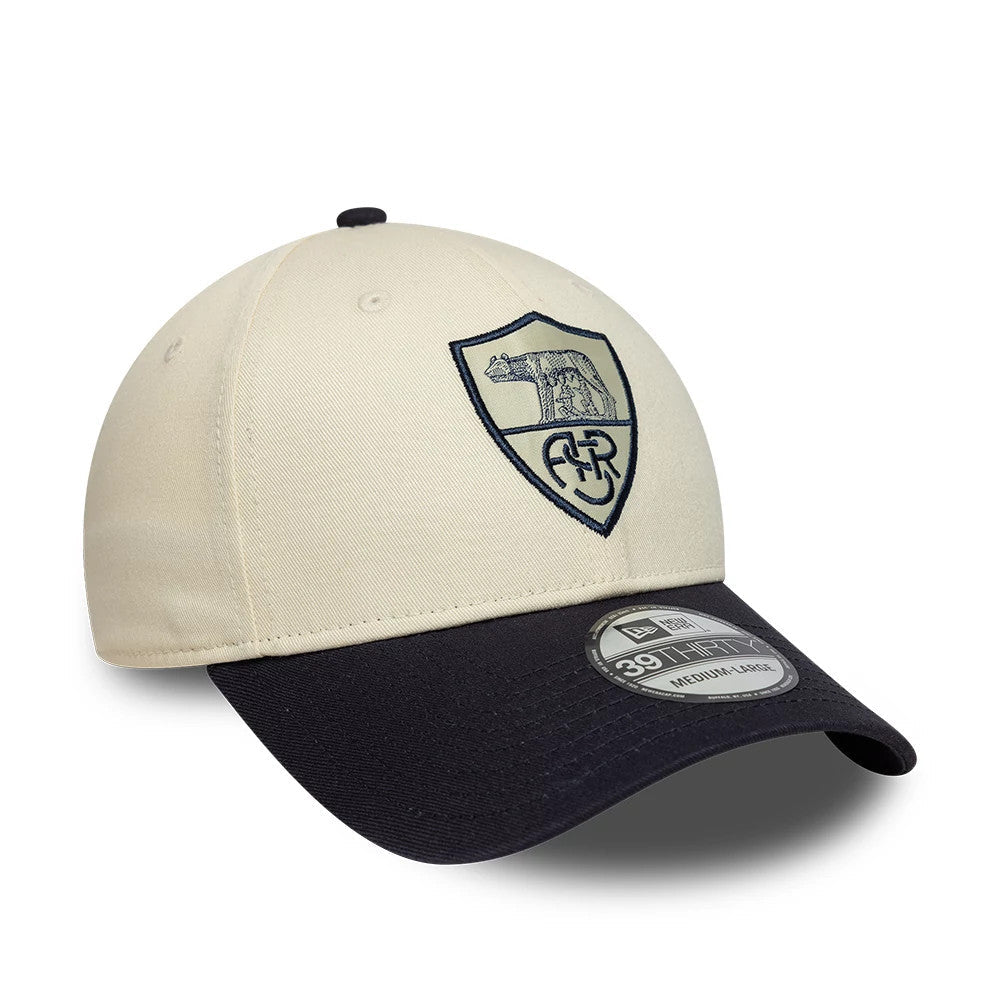 AS Roma Cream & Black 39THIRTY Stretch Fit Cap-Benirox