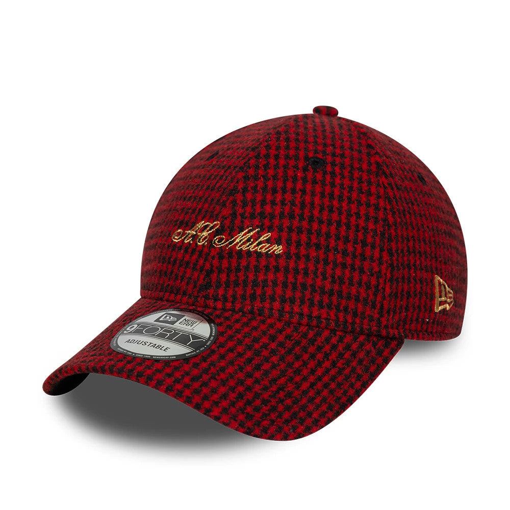 AC Milan Houndstooth Red 9FORTY Adjustable Cap-Benirox