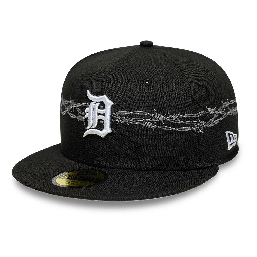 Detroit Tigers MLB Icon Black 59FIFTY Fitted Cap-Benirox