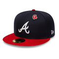 Atlanta Braves MLB Icon Navy & Red 59FIFTY Fitted Cap-Benirox