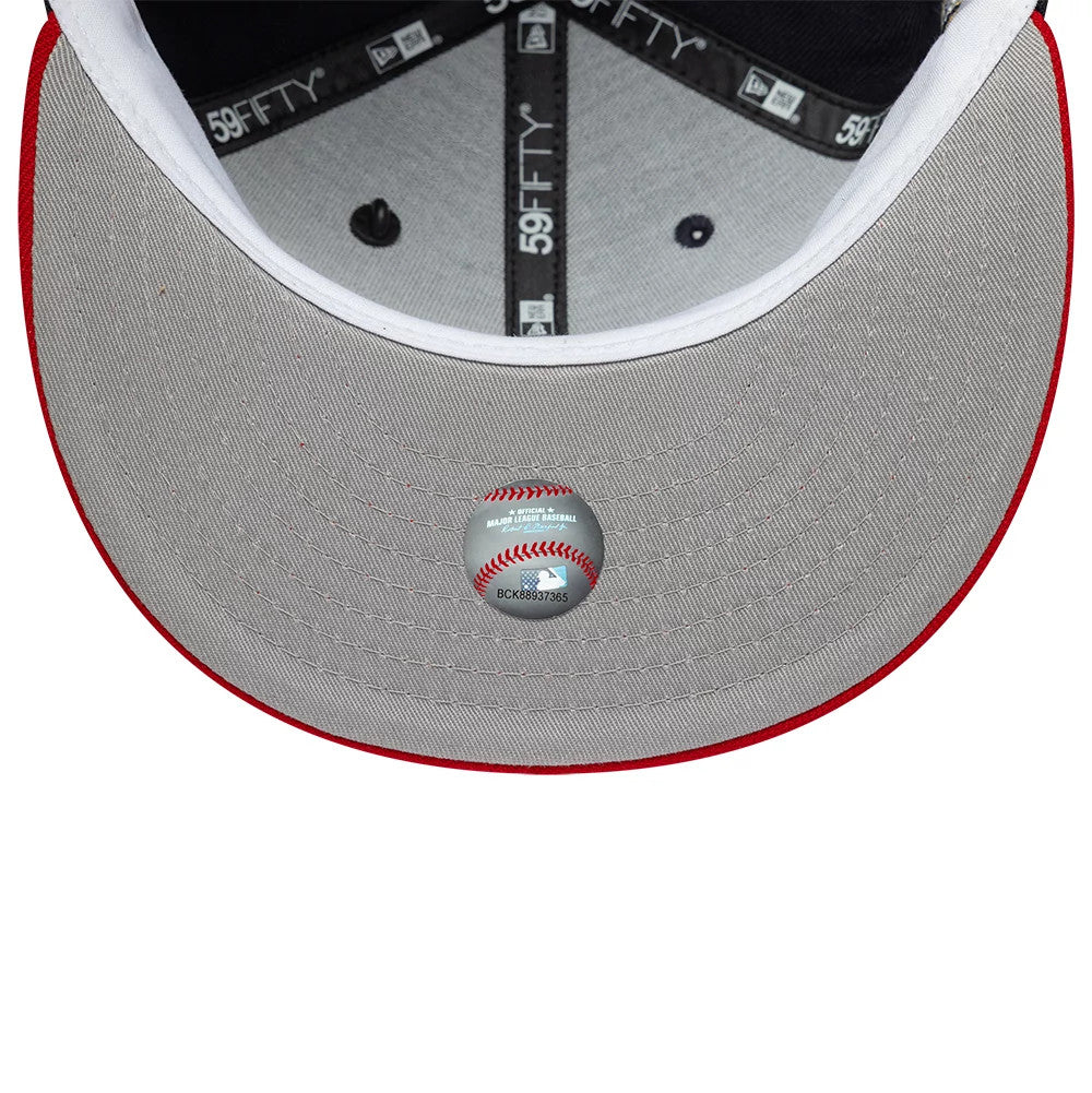 Atlanta Braves MLB Icon Navy & Red 59FIFTY Fitted Cap-Benirox