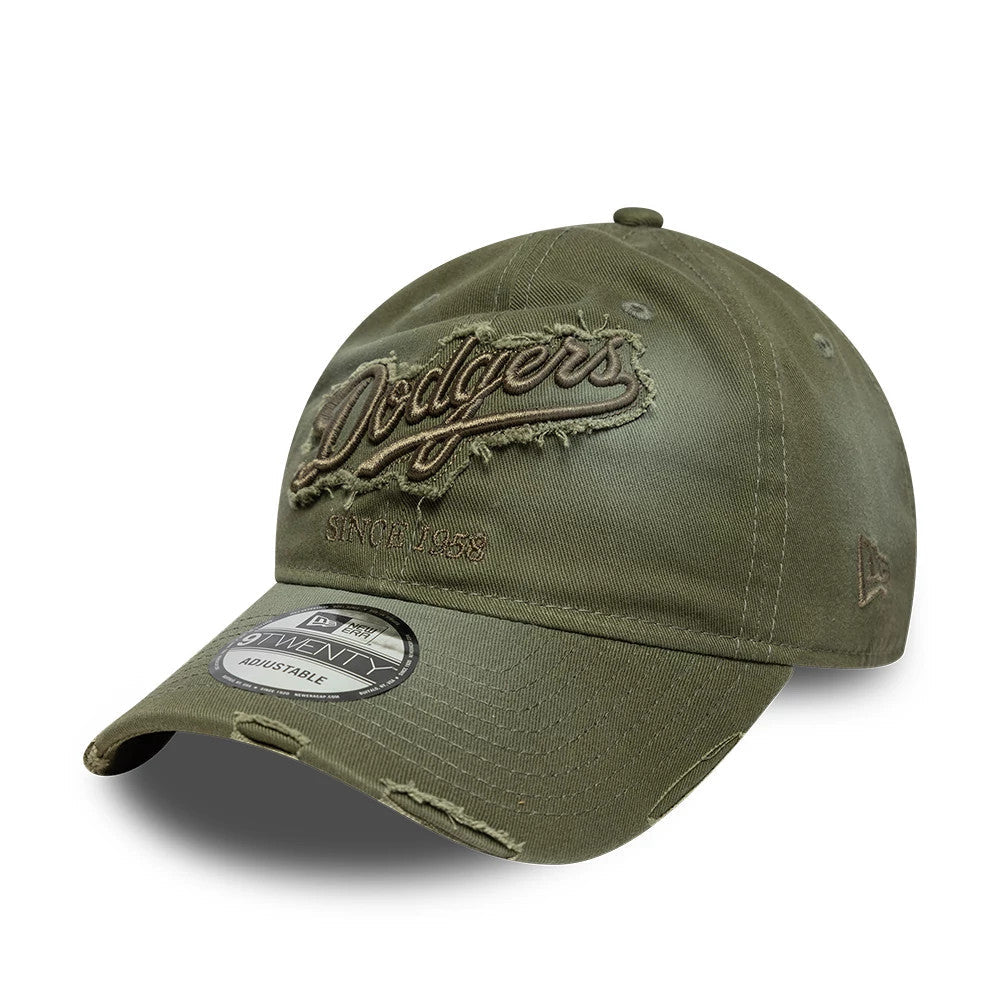 LA Dodgers MLB Distressed Denim Green 9TWENTY Adjustable Cap-Benirox