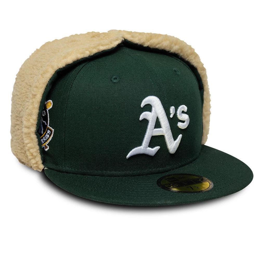 Athletics MLB World Series Dark Green Dogear 59FIFTY Fitted Cap-Benirox